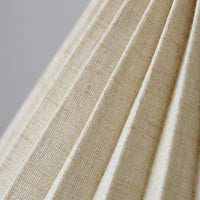 Home Decoration Table Lamp Shade for Living Room Decor, Removable Linen Material Lampshade for Floor and Large 24cm Pleated Design