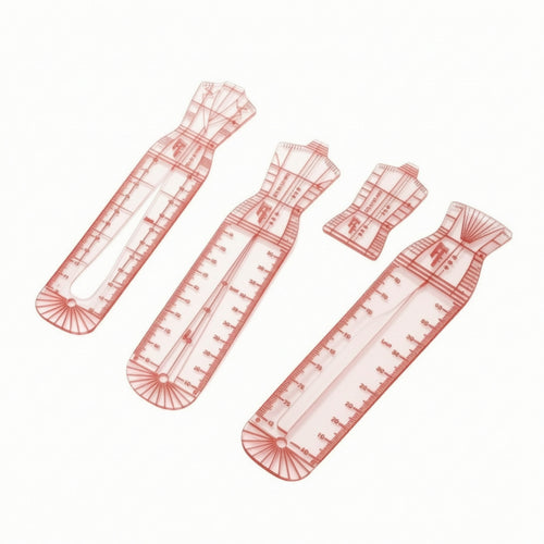 4 Pieces Pattern Ruler Set Exact Fashion Design Template Accurate for Students