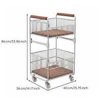 Tiered Laundry Basket Layered Rolling Laundry Basket Movable