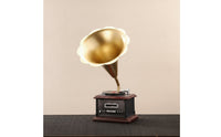 Desktop Figurine Retro Decorative Figurine with Base Tabletop Statue Vintage-Inspired Desktop Ornament Metal-Like for Collectors