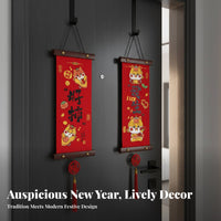 Festive Couplets, Creative Door Hanging, Auspicious Home Decor, Indoor Use