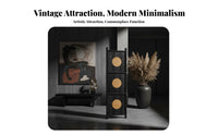 Foldable Arched Panel Screen Freestanding Room Divider Vintage vintage aesthetic Household Furnishing Portable for telecommuting Workers, residents, Interior Designers, Bedroom, Studio Apartment, Home Office, Cafe