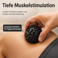 Fascia roller and fascia ball set, black rubber muscle massager, ideal for athletes and trigger point massage