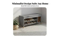 Multi-Layer Shelves Hinged-Top Entryway Stool Space-Saving Shoe Rack Modern Minimalist Design Storage Bench Easy to Assemble for Families, Homeowners, Hallway, Mudroom, Bedroom, Living Room