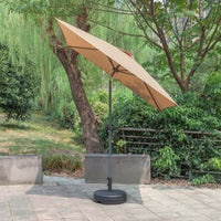 Rectangular Umbrella with Base Tilt-Adjustable Patio Umbrella with Base Sunsun-Blocking Freestanding Shade Canopy for Balcony, Garden