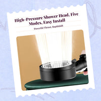 4-mode handheld shower, water-saving