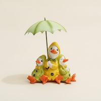 Ducks with Umbrella Statue Resin Duck Statue Cute for Patio