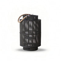 Lantern Candleholder with Rope Weave Cylindrical Decor Nautical for Homestay