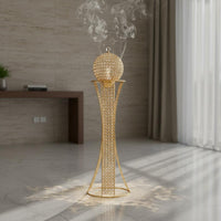 European Design Censer Freestanding Gold Scent Stand Vintage Design Ornate Metal Censer for Hotel Lobby