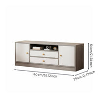 Wooden TV Cabinet with Storage Small Space Friendly for Bedroom