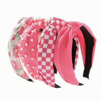 5 Pieces Padded Headband Floral Print Fabric Headband Giftable Set