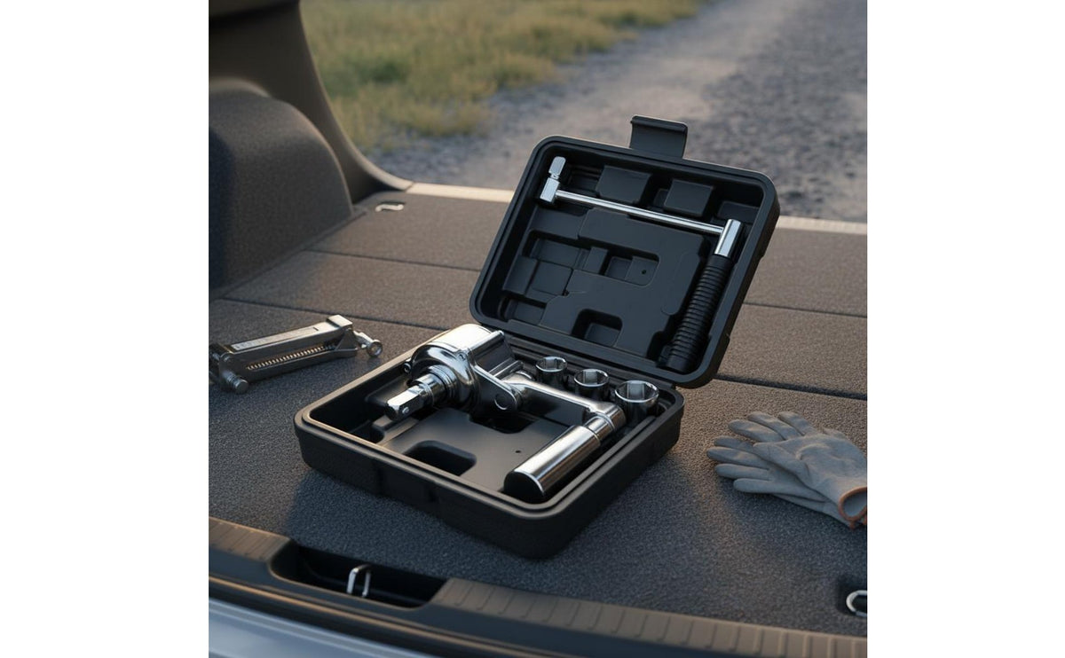 Easy Operation Force Multiplier Wrench Set Sturdy Steel Construction Labor Saving Lug Wrench for Roadside Emergency