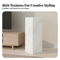 Luxury Aesthetic Marble-Top Plinth Elegant Design Freestanding Object Plinth Multi-Purpose Display Pedestal Multipurpose for Home Decorators, Interior Designers, Living Room, Showroom, Hotel Lobby, Retail Displays