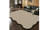 Waterproof Irregular Shape Floor Mat Easy to Clean Large Living Room Rug Wear-Resistant Modern Geometric Carpet Skin-Friendly for Bedroom