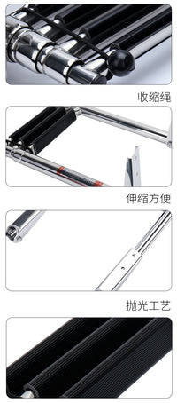 船用下水梯 不锈钢甲板梯可折叠伸缩梯子 船舶登船乘梯踏板舷梯