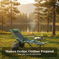 Adjustable Folding Lounger Reclining Function for Anglers