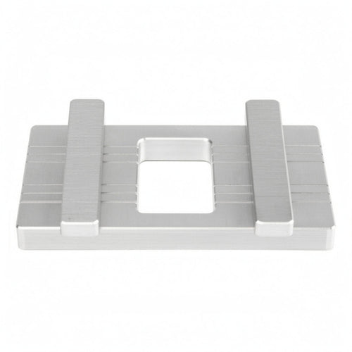 Attracting Docking Plate Silver Finish Rectangular Aluminum Plate Square Opening