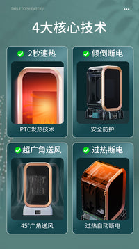 110V美规出口大功率暖风机家用小型取暖器桌面办公室电暖器加热器