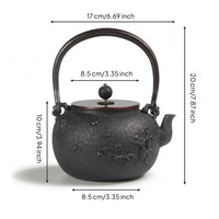 Cast Iron Teapot Traditional Tea Kettle with Infuser Heat-Retaining Tea Kettle with Removable Infuser