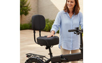 Folding Bike Saddle with Backrest Soft Thick Foam Electric Bikes Seat with Backrest Comfortable Riding Padded Cycle Seat for Commuting