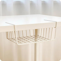 Over-the-Shelf Wire Basket Minimalist Design Desk Organizer adaptable for Closet