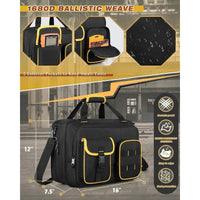 600D Heavy Duty Laptop Tool Bag for Engineers, Electricians, Carpenters, Portable Storage Pouch