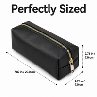 Synthetic Leather Pencil Case for Australian Students, Zipper Pencilcase, Faux Leather Pen Case, University Stationery Storage Bag