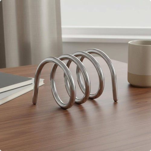 Desktop Book Rack Sculptural Spiral Loop Rack Modern Minimalist Design