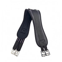 English Saddle Girth Contoured Padded Saddle Girth Equestrian Gear Metal Buckle Stitched Edges
