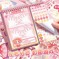 No-Cut Sticker Game Book for Kids with Scene Collage