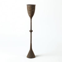 Metal Pedestal Planter Vintage Goblet Planter with Handles Rustic for Entryway