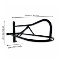 Wall Mounted Saddle Rack Easy to Install Black Metal Saddle Rack Coating