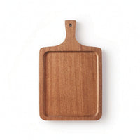 Wooden Serving Board with Handle Natural Grain for Hosts