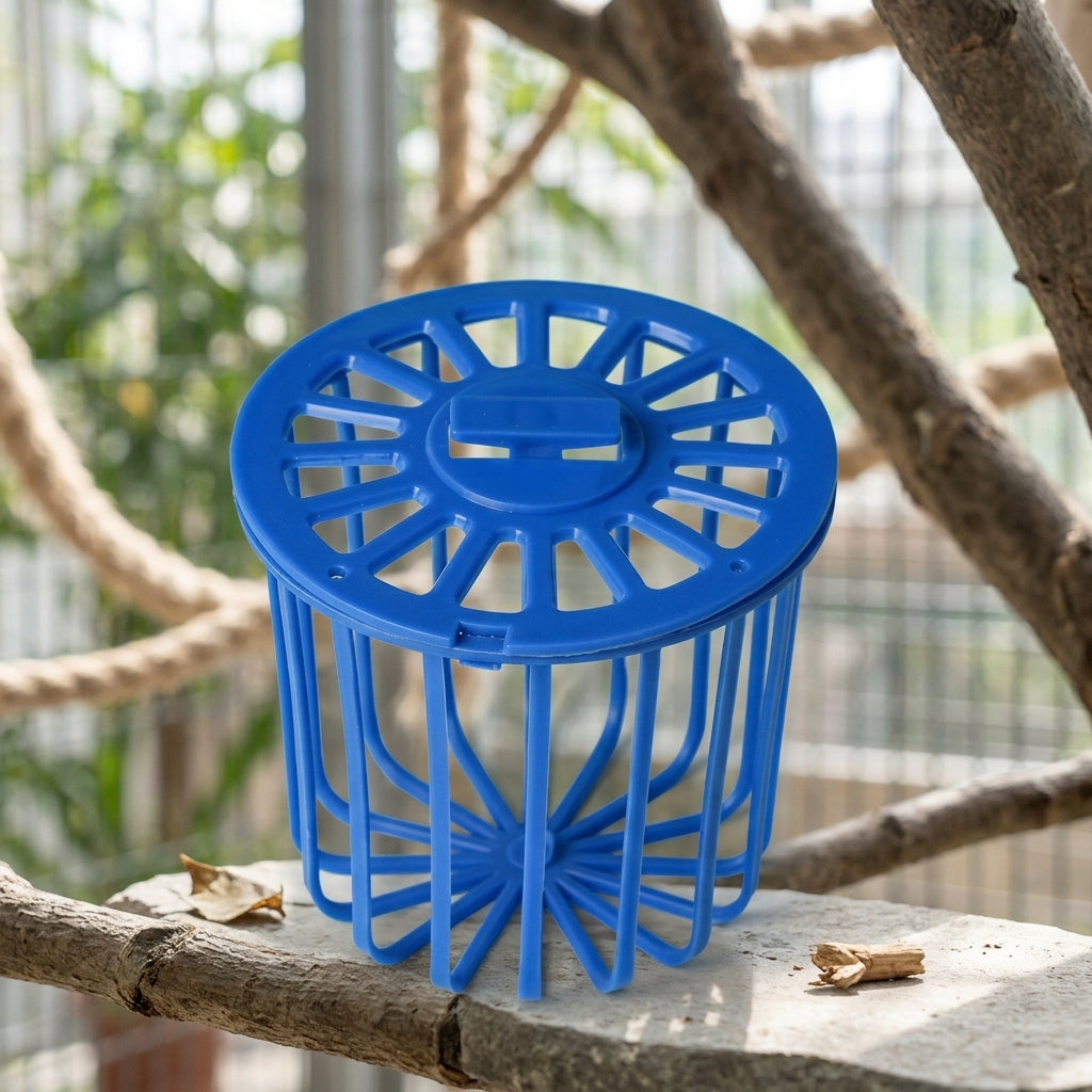 Hanging Bird Feeder Slotted Basket Fruit Holder for Birds, Foraging Toy and Cage Hanging Accessory for Cockatiel Parrot