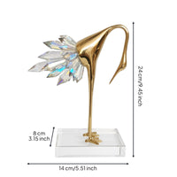 Faceted Wing Bird Ornament Faceted Bird Home Decoration Clear Acrylic Base Home Decor