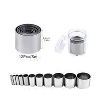 12 Pieces Clay Set with Jar Mini Round Circle Molds Long-Lasting for Crafters