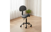 Saddle Stool with Backrest Ergonomic Saddle Stool with Wheels Height-Adjustable Furniture for Grooming Salon