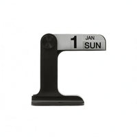 Desktop Flip Calendar Black Lettering Freestanding Tabletop Calendar Compact