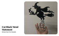 Enigmatic Witch Peak Ornament | Gothic Silhouette Design, Halloween Witch peak ornament