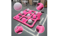 Interactive Inflatable Flamingo Toss Game Screen-Unplugged Pool Buoyant Mat with Toss Game Lightweight Toss and Toe Toe Pool Buoyant Mat Outdoor for Children, Adults