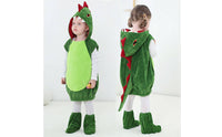 Dinosaur Costume with Hood Soft Dinosaur Romper Long Sleeve for Children, Halloween