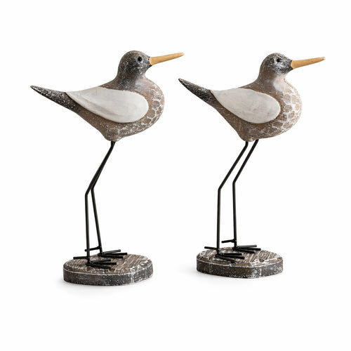 2 Pieces Bird Figurine with Base Nature-Inspired Sculpture Earthy for Tabletop
