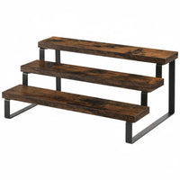 Countertop Display Effortless Setup to Install Multi Tiers Display Riser Sturdy Wood Step Shelf Organizer for Collectors