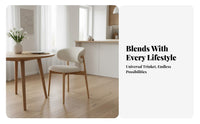 Upholstered Minimalist Chair Nordic and Design Armless Upholstered Dining Chair Space-Saving Ergonomic Design for Residents