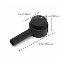 Matte Black Steam Diverter Easy to Use Steam Release Diverter Heat Resistant Sturdy for Kitchen