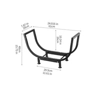 Detachable Curved Firewood Rack Compact Firewood Rack with Curved Frame Sturdy Heavy-Duty for Homeowners