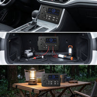 12V Car Power Box with LCD Display Universal Car Power Box Safe Portable for RV, Truck