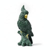 Parrot Figurine Feather-Textured Home Decoration Perched