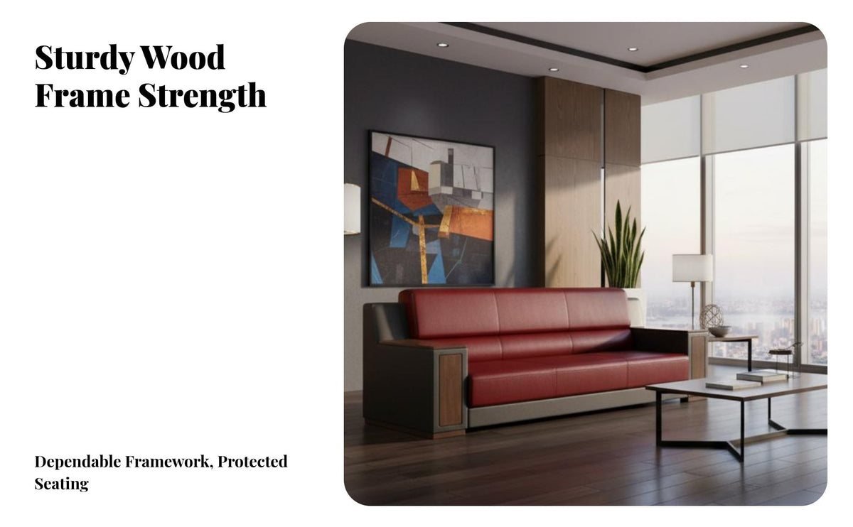 New Chinese and design Sofa and Coffee Table set real leather Upholstery Reception Seating Modern Minimalist Design Office Furniture Business Grade for Corporate Buyers, Interior Designers, Meeting Room, senior management waiting area, Lobby