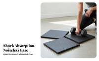 Sound Insulating Rubber Gym Floor Tile Noise Reducing Shock Absorbing Exercise Mat High Density Heavy Duty Rubber Mat Anti-Slip Surface for Weightlifters, Garage, Basement